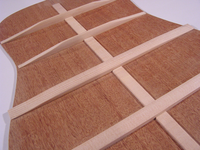 Shaping and sanding the back braces
